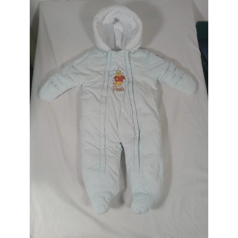 VTG Disney Baby Winnie The Pooh full body Snowsuit Jacket Size 6 Months